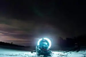 Северное сияние — охота на снегоходах - 14