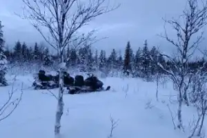 Снегоходные прогулки в лесу под Мурманском - 6