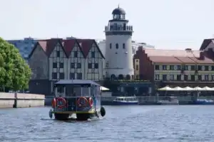 Центр Калининграда с палубы теплохода Центр Калининграда с палубы теплохода