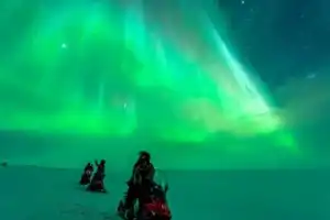 Северное сияние — охота на снегоходах - 5