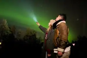 За северным сиянием — чудом природы!