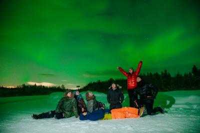 Северное сияние — охота на снегоходах - 7