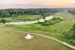 Треккинг по лесу в компании хаски - 9