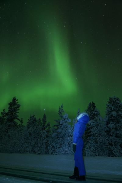 Северное сияние — охота на снегоходах - 12