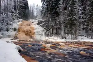 Водопады Приладожья круглый год — на авто и болотоходе! - 5