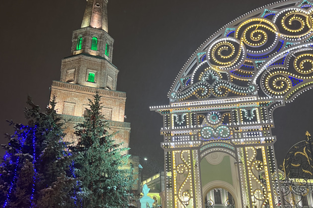 Ночная Казань в новогодних огнях - 1