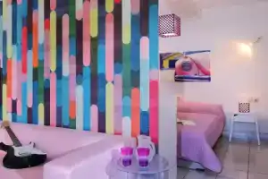 Charming Retro Studio With Shared Pool and View RU, Агия-Пелагия