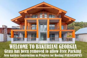 Ground Floor Bright Luxury 1Bedroom Apartment with Free Parking, Бакуриани