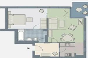 Kaiservillen Heringsdorf - Appartement mit 1 Schlafzimmer und Balkon D134, Альбек