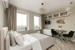 Апартаменты SMART LOFTS | Veranda на 13 этаже с видом на Останкинскую башню рядом с метро, Москва