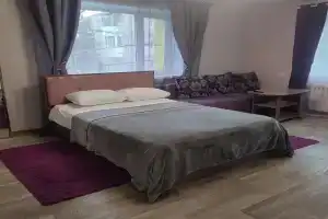 Квартира студия в фиолетовых тонах