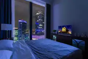 Апартаменты Sky City Moscow 62 этаж! Вид на Башни, Лужники, Парк победы и город! Очень уютный!, Москва