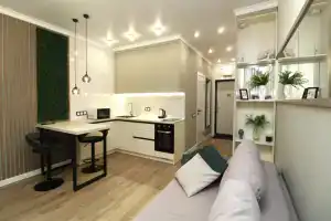 Квартира Шикарная студия с дизайнерским ремонтом 23, Кудепста