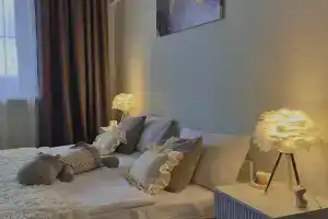 Квартира Уютная квартира с кондиционером с видом на природу, Новочебоксарск