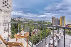 Апартаменты Люкс с Балконом и Видом на Море 12 этаж Покровский Парк Apartamore, Сочи