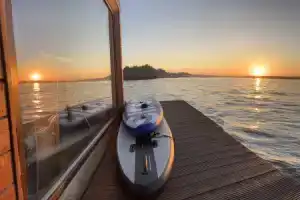 Бунгало Дом на воде с шикарным видом на большую воду и нереальные закаты, Подрезово
