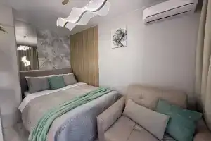 Квартира с балконом 8-118 МореСолнцеАпарт с бассейном на территории ЖК Море, Сочи