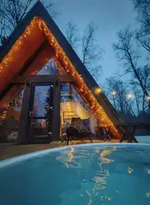 Глэмпинг A-frame на холме - 7