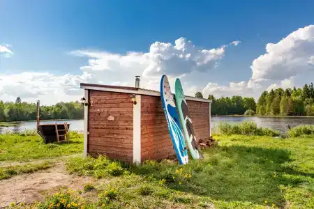 Домик на двоих с панорамным окном - 44