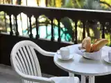 Студия с балконом и с видом на сад
