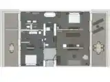 Семейный номер Стандарт с 2 комнатами с балконом