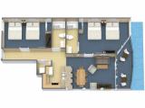 Номер Deluxe с 2 комнатами с балконом и oceanfront