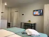 Студия с балконом и с красивым видом из окна