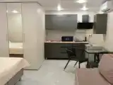 Студия с балконом и с красивым видом из окна