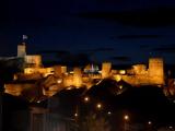 Lights of Rabati fortress at night