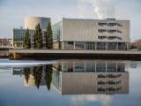 Oulu theatre and library, with reflections Oulu theatre and library, with reflections