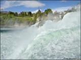Waterfalls in Switzerland. Rhine Falls in Neuhausen am Rheinfall