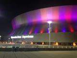 Superdome from walkway to Smoothie King Center