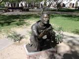 St Francis of Assissi bronze, by Michael Myers,  Roman Catholic Church of Phoenix Virginia G Piper Plaza, Phoenix, AZ