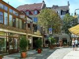 Hof (Bayern) - Der Altstadt-Hof mit den Einkaufs-Arkaden Hof (Bayern) - Der Altstadt-Hof mit den Einkaufs-Arkaden