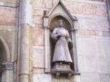 Ferrara - Particolare della facciata delle Cattedrale di San Giorgio Martire Ferrara - Particolare della facciata delle Cattedrale di San Giorgio Martire