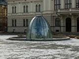 Fountain with winter shields Fountain with winter shields