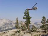 Yosemite Search & Rescue helicopter evac landing, May Lake Yosemite Search & Rescue helicopter evac landing, May Lake