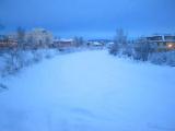 Chena River at 10 AM in February Chena River at 10 AM in February