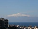 Etna innevata (vista da Reggio Calabria)
