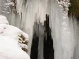 Krimea. Frozen waterfall