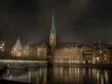 Zürich an der Limmat bei Nacht Zürich an der Limmat bei Nacht
