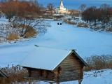 Kamenka River in winter Suzdal Russia