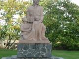 Kemijärvi, Finland: War memorial in churchyard by Kalervo Kallio (1956)