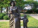 Hardship and Dreams, life-size bronze by Dorothy Koelling, Wichita, KS