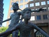 Children sculptures;American Century towers,Kansas City,MO