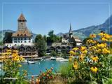 Spiez, Blick vom Strandbad Richtung Schloss Spiez ©swissmountainview.ch Spiez, Blick vom Strandbad Richtung Schloss Spiez ©swissmountainview.ch