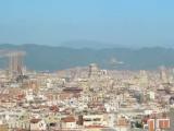 Barcelona amb el Montseny al fons, des de Montjuïc