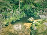 Waterfall and pond at Ginkaku-ji gardens