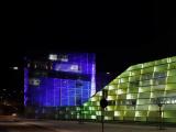 Ars Electronica Center AEC in Green and Blue Ars Electronica Center AEC in Green and Blue