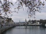 Zürich en décembre : le Limmatquai Zürich en décembre : le Limmatquai